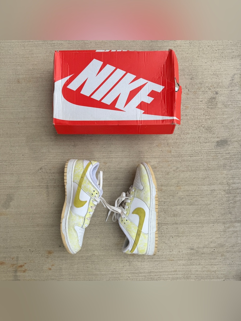 Yellow & White Nike Dunk Low